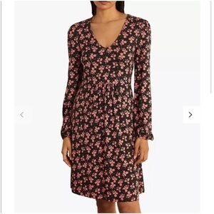 Boden Hattie Black Pink Clover Jersey Dress Size 10
